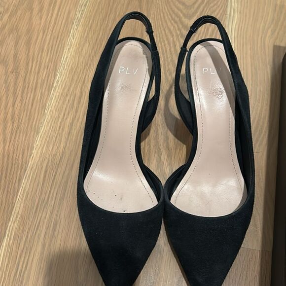 PLV Black suede darla heels 7.5 - Picture 2 of 6